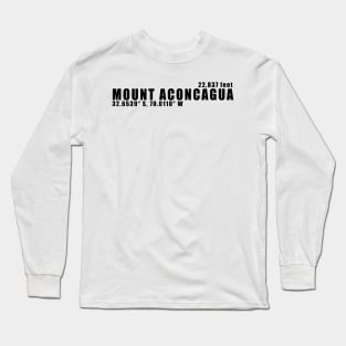 South America's Sentinel: Aconcagua Long Sleeve T-Shirt